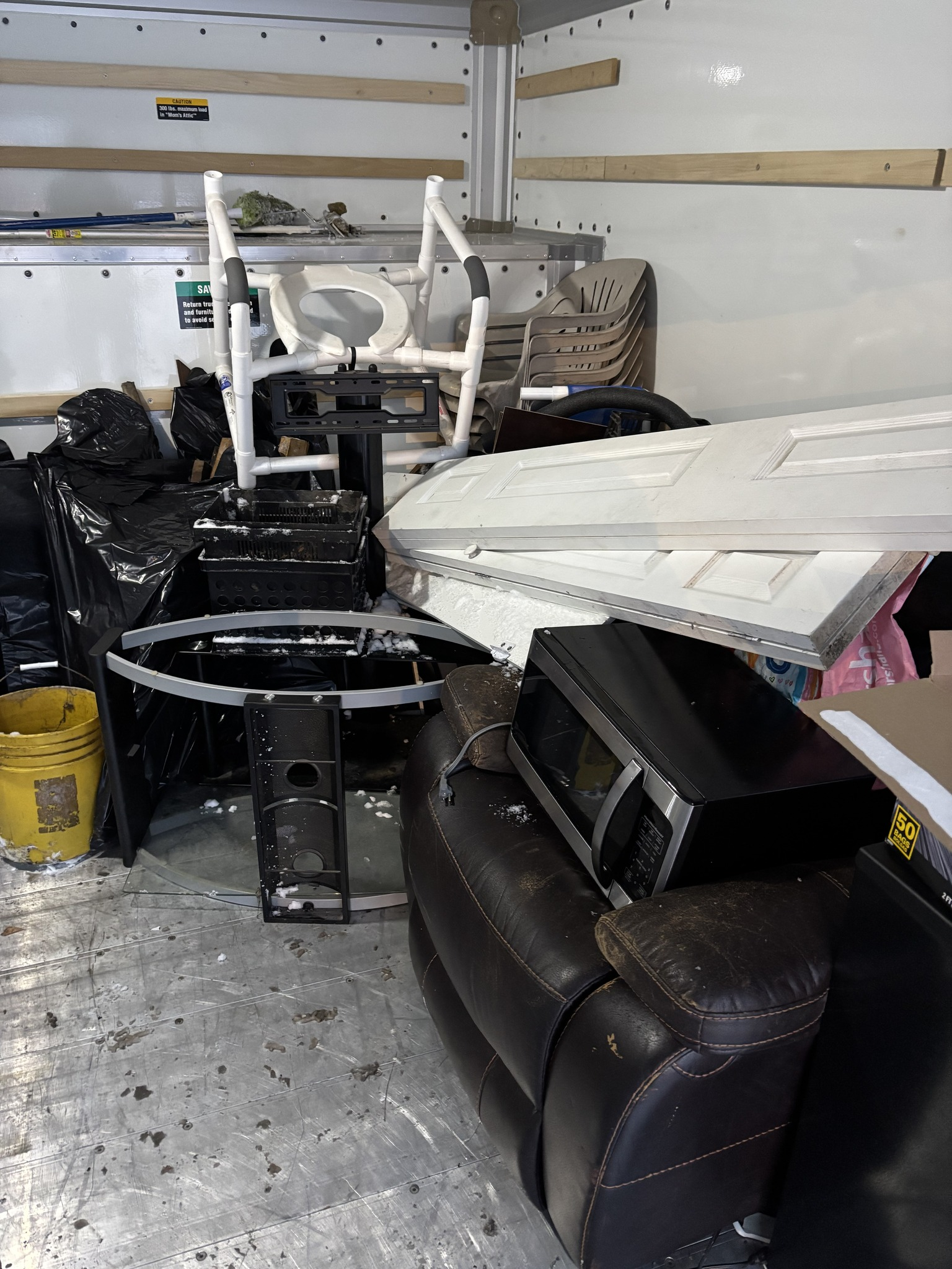 Truck loaded with junk